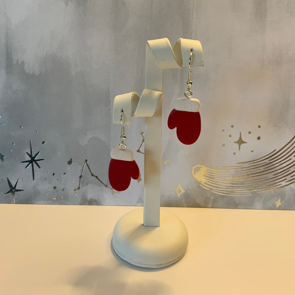 Red Mittens Earrings