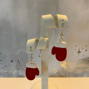 Red Mittens Earrings